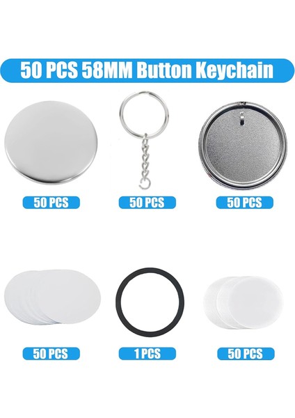 Düğme Yapımcısı Anahtarlık Malzemeleri 58MM2.25 Inç Pin Yapım Kiti (Yurt Dışından) fırsatları