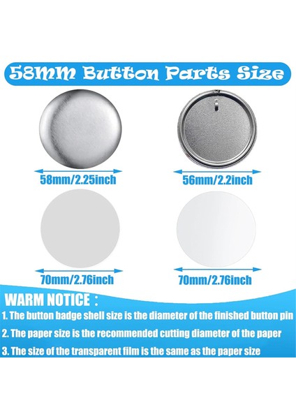 Düğme Yapımcısı Anahtarlık Malzemeleri 58MM2.25 Inç Pin Yapım Kiti (Yurt Dışından) indirimleri
