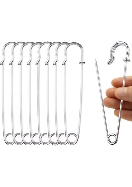 50 Adet Emniyet Iğnesi Ataş Dıy Dikiş Aleti Gümüş Metal Iğneler (Yurt Dışından)