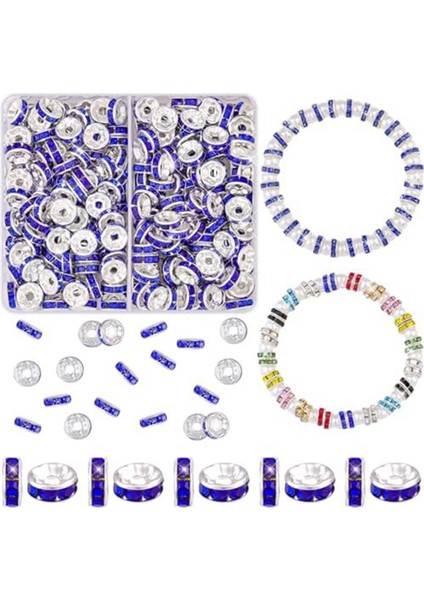 720 Adet 8mm Ara Boncuk 12 Renk Rondelle Ara Boncuk Kutusu (Yurt Dışından)