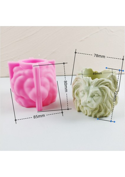 3D Aslan Mum Silikon Kalıp Aslan Başlı Silikon Kalıp Aslan Ev Dekoru (Yurt Dışından)