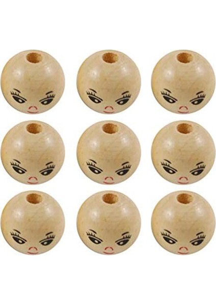 Boyalı Ahşap Boncuklar Yüz Aralayıcı Boncuklar 14MM (Yurt Dışından)