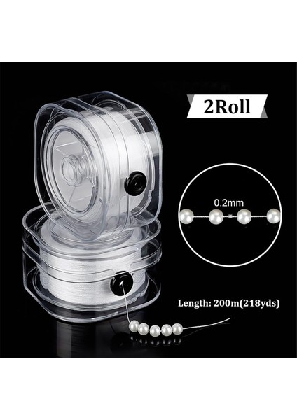 218 Yards Bilezik Boncuklama Ipi Tohum Boncuk Ipi 0.2mm (Yurt Dışından)