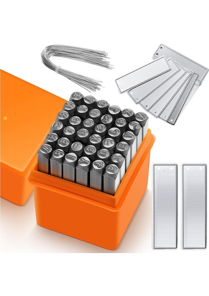 36 Parça Çelik Metal Damgalama Seti 18 Inç 3mm 50 Parça Bitki Etiketi (Yurt Dışından)