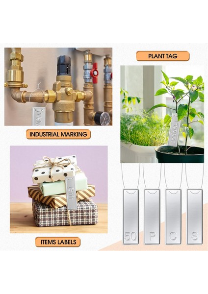 36 Parça Çelik Metal Damgalama Seti 18 Inç 3mm 50 Parça Bitki Etiketi (Yurt Dışından) fiyatları