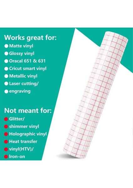 Şeffaf Vinil Transfer Kağıdı Bant Rulosu 12 Inç x 50 Ft (Yurt Dışından) fırsatları