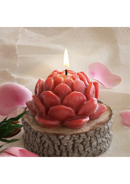 4 Adet 3D Büyük Lotus Silikon Mum Kalıbı (Yurt Dışından)