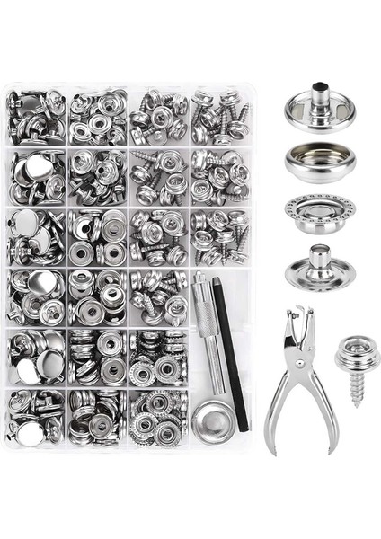 Tuval Çıtçıt Takımı Sınıf Paslanmaz Çelik Çıtçıtlar Ayarlama Aleti 314PC ile (Yurt Dışından)