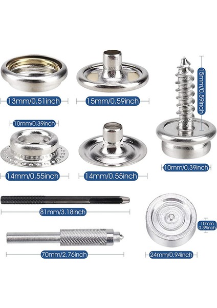 Tuval Çıtçıt Takımı Sınıf Paslanmaz Çelik Çıtçıtlar Ayarlama Aleti 314PC ile (Yurt Dışından) fırsatları