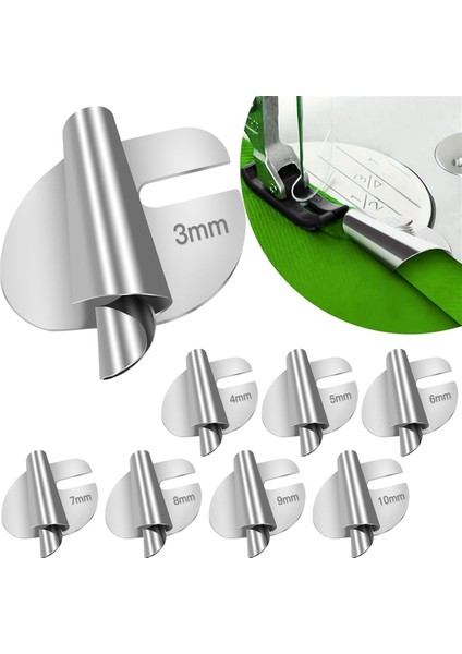 Dikiş Rulo Kenar Ayağı Evrensel 5 Adetpaket 3mm-7mm Kavisli Kaydırma (Yurt Dışından)