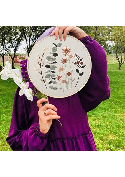 3 Parça Nakış Seti Başlangıç El Yapımı Malzeme Paketi (Yurt Dışından)