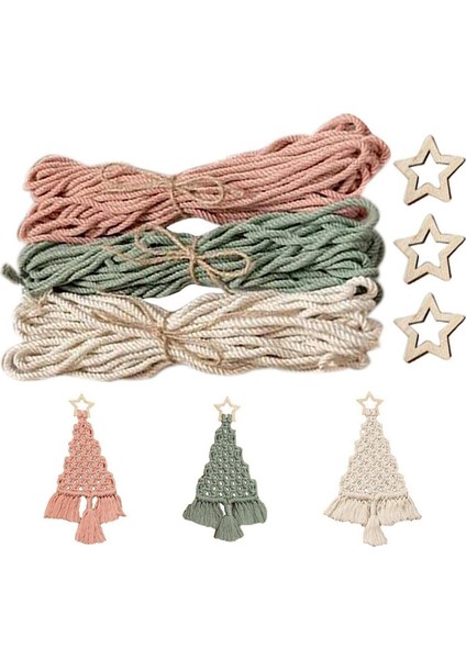 Makrome Dokuma Noel Ağacı Kendin Yap Kiti Noel El Sanatları Hediye Kiti (Yurt Dışından)