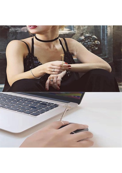 2 Adet Bilezik Yardımcı Parmak Yüzüğü Ayarlanabilir Braket Klips Parmak Yüzüğü (Yurt Dışından)