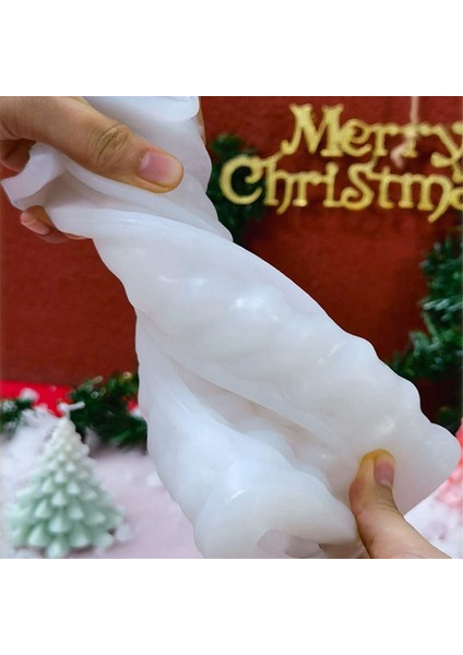 3 Adet Noel Ağaçları Mum Kalıbı 3D Dıy Silikon Mum Kalıbı (Yurt Dışından)
