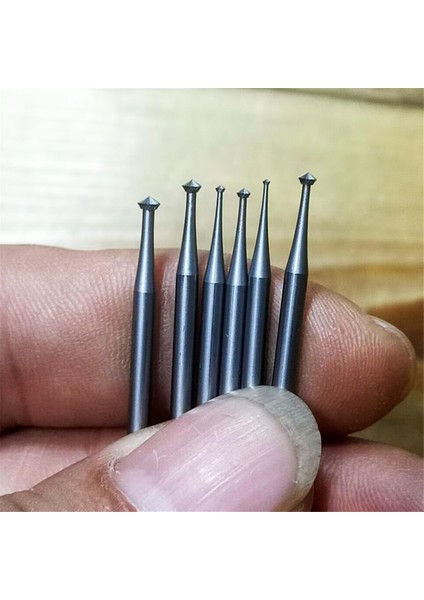 6 Adet 90º Freze Seti - Mücevher Yapımı Için Lapidary Ayar Frezeleri 008-023 (Yurt Dışından)