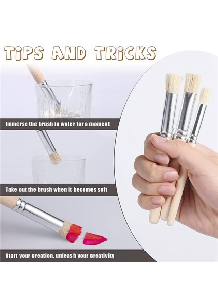 6 Adet Ahşap Şablon Fırçaları Boyama Için Akrilik Boya Için 3 Boyut (Yurt Dışından) indirimleri