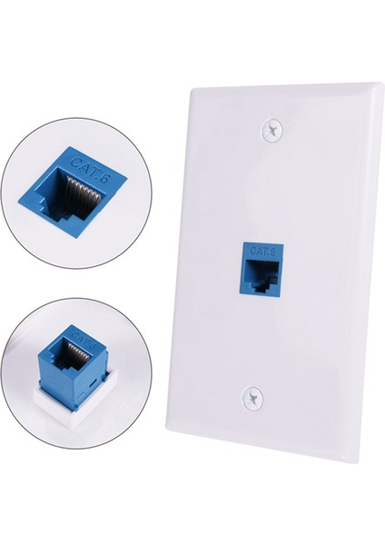 Çıkış 1 Port RJ45 Ağ Dişi-Dişi Duvar Bağlantı Elemanı Jak Plakası (Yurt Dışından)