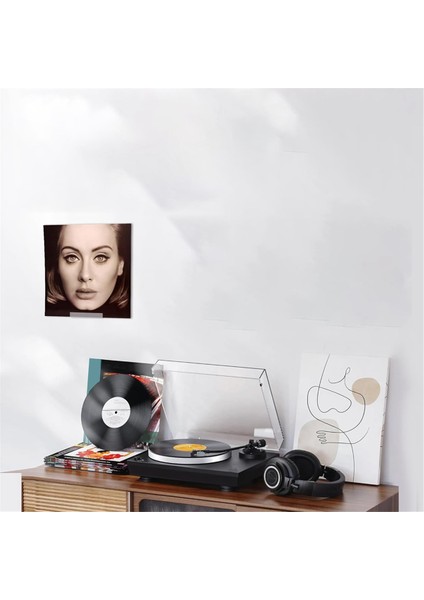 12 Adet Vinil Plak Rafı Duvar Montajı 4 Inç Şeffaf Albüm Plak Tutucu (Yurt Dışından)