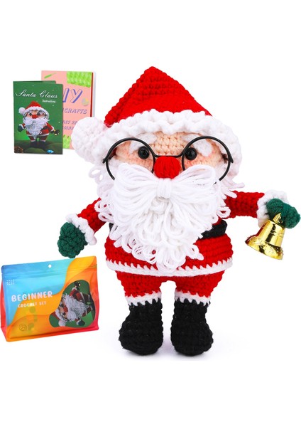 Noel Dıy Tığ Işi Seti Örgü Ipliği Iğneleri Peluş Bebek Kolay (Yurt Dışından)