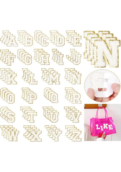 Kendinden Yapışkanlı Harf Yama Ütüyle Yapıştırılan Kolej Harf Yama Sticker B (Yurt Dışından)