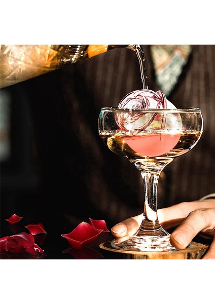 Paket 2 Buz Küpü Tepsisi Gül Buz Kalıbı 8 Sevimli Çiçek Şeklinde Buz Yapın (Yurt Dışından)