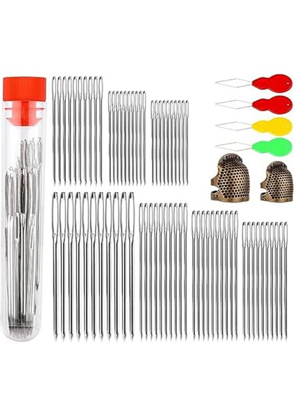 70 Adet Büyük Gözlü Dikiş Iğneleri El Dikişi El Sanatları Için (Yurt Dışından)