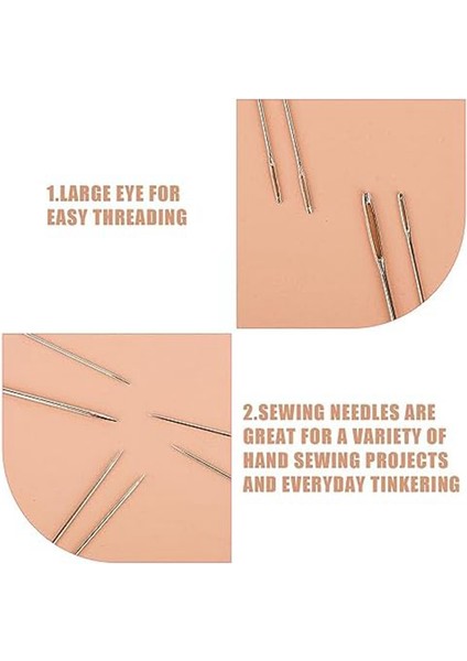 70 Adet Büyük Gözlü Dikiş Iğneleri El Dikişi El Sanatları Için (Yurt Dışından) fırsatları