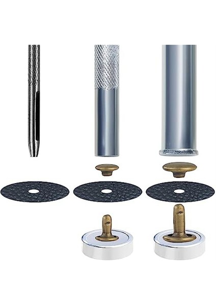 340 Set Deri Perçin Seti Perçinler Deri Çift Şapka Perçinleri C (Yurt Dışından) fırsatları