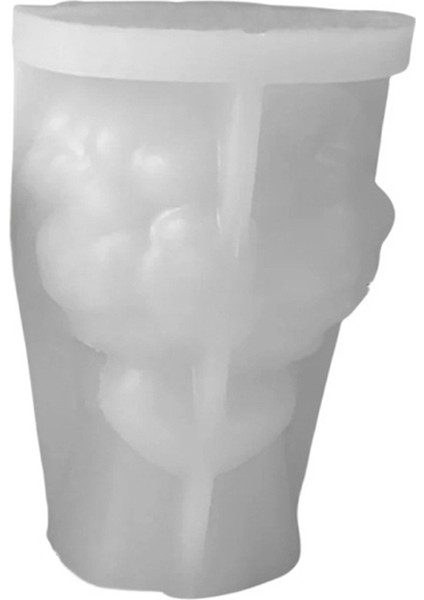 B-3d Fiyonklu Aşk Kalp Buket Gül Mum Silikon Kalıp (Yurt Dışından)