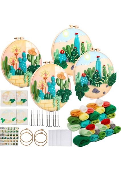 Iğne Keçeleme Seti Keçe Iğneleriyle Yün Boyama Keçeleme Seti (Yurt Dışından)