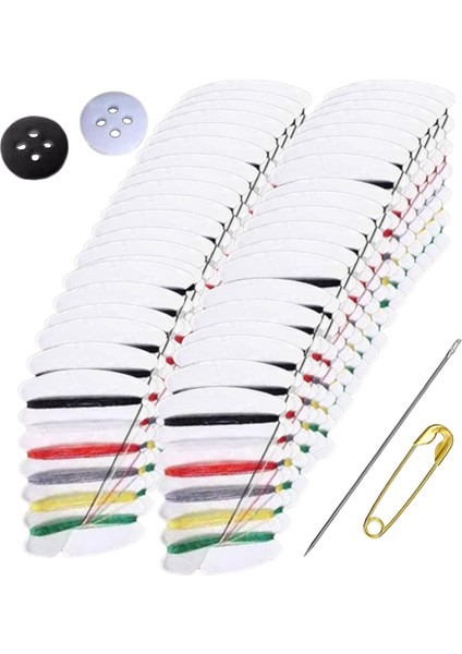 50 Paket Mini Dikiş Seti Seyahat Boyu Iplik Tamir Seti (Yurt Dışından)
