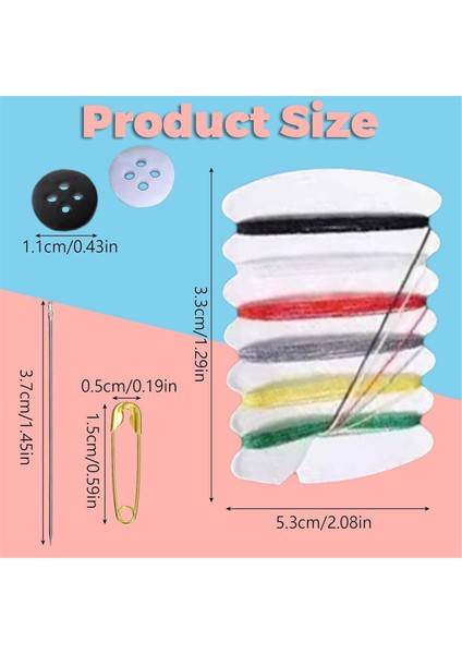 50 Paket Mini Dikiş Seti Seyahat Boyu Iplik Tamir Seti (Yurt Dışından)