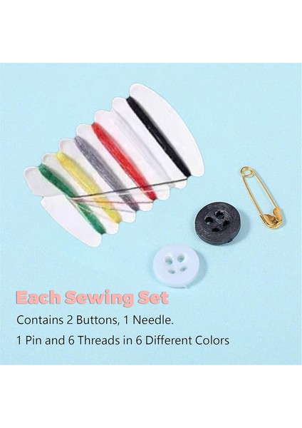 50 Paket Mini Dikiş Seti Seyahat Boyu Iplik Tamir Seti (Yurt Dışından)