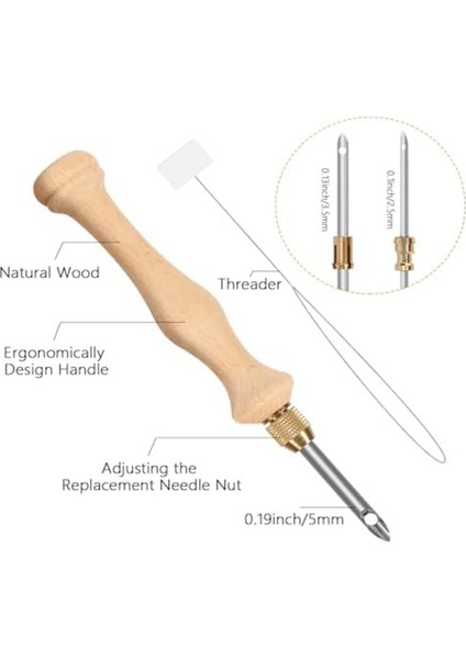 Delik Delme Iğnesi Ahşap Delme Iğnesi Aleti Kendin Yap El Sanatları Dikişi Için (Yurt Dışından) modelleri