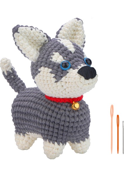 Tığ Işi Kiti Husky Tığ Işi Kiti Örgü Ipliği Iğneleri Peluş Bebek (Yurt Dışından)