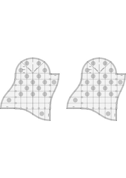 Örgü Taraklı Yorgan Şablonu Taraklı Patchwork Cetvel 2 Adet (Yurt Dışından)