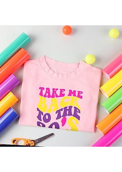 Htv Isı Transfer VINIL-30X25CM 10 Levha Neon Vinil Yeşil Neon Htv (Yurt Dışından) fırsatları