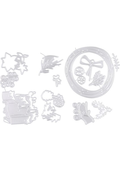 Noel Çelengi Kalıpları Kart Yapımı Scrapbooking Metal Kesme Kalıpları (Yurt Dışından)