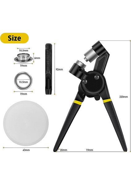 Grommet Alet Takımı 500 Adet 38 Inç 10 mm Grommet El Takımı (Yurt Dışından) fiyatları