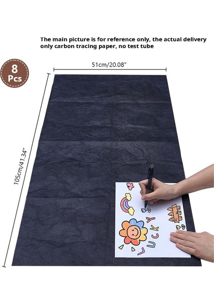8 Yaprak Büyük Karbon Kağıdı 41X20 Inç Siyah Grafit Transfer Kağıdı (Yurt Dışından) fırsatları