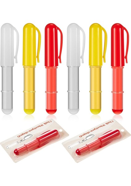 6 Adet Dikiş Tebeşiri Kumaş Kalemi Silinebilir Dikiş Tebeşiri Kırmızı Sarı Beyaz (Yurt Dışından) fiyatları