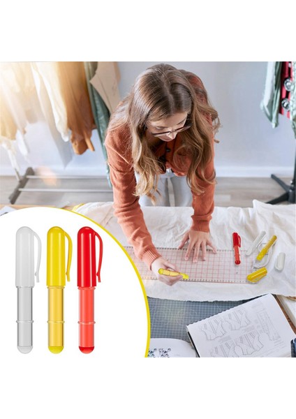 6 Adet Dikiş Tebeşiri Kumaş Kalemi Silinebilir Dikiş Tebeşiri Kırmızı Sarı Beyaz (Yurt Dışından) modelleri