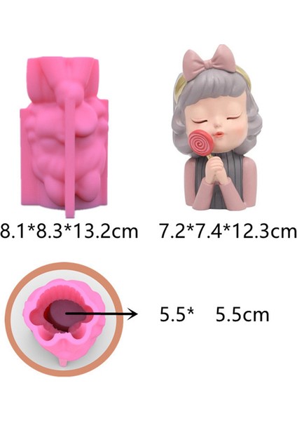 3D Sevimli Kız Sukulent Saksı Kalıbı Silikon Saksı Kalıbı (Yurt Dışından)