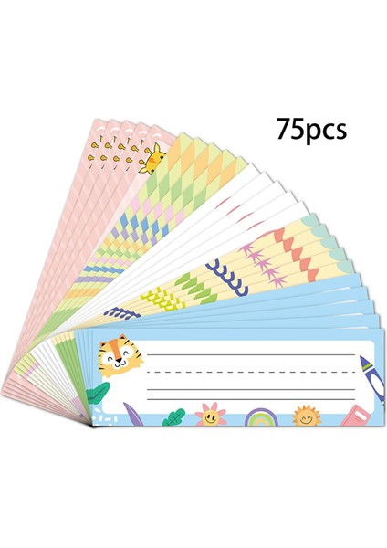 75 Adet Yapışkanlı Kağıttan Yapılmış Kitap Etiketleri Isim Plakaları Çıkartmalar (Yurt Dışından) fiyatları