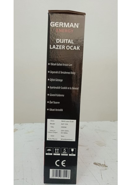 German Energy Dijital Ailipu Lazer Ocak 3500W indirimleri