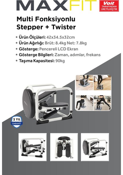 Voit Garantili Maxfit Multi Fonksiyonlu Stepper Egzersiz Aleti fırsatları