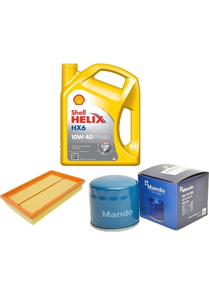 Bakım Seti Hyundaı Accent Milenyum Kasa 1.3, 1.5 Benzinli 2000-2002 + Shell Helıx Hx6 10W40