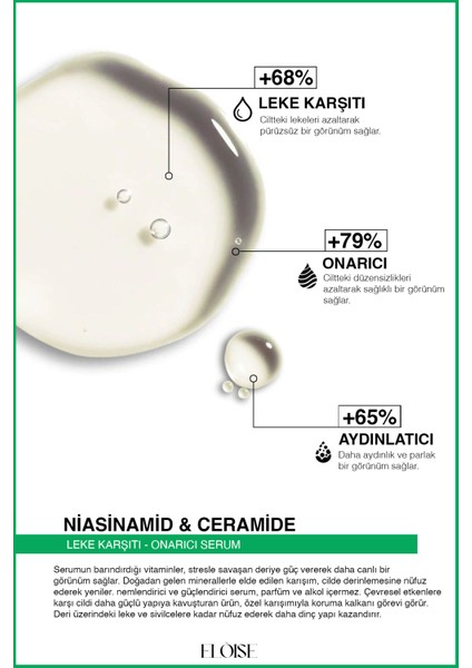 Leke Onarıcı Niacinamide + Ceramide Cilt Bakım Serumu 30 ml fiyatları