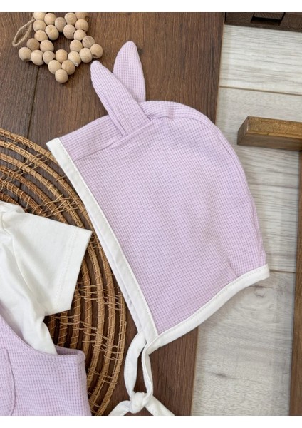 Çıçıtlı Zıbın ve Body Şapkalı Pamuklu Cepli 3lü Günlük Kız Çocuk Salopet Tulum indirimleri