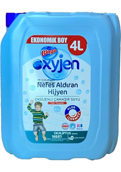 Oksijenli Çamaşır Suyu Okaliptus 4 l